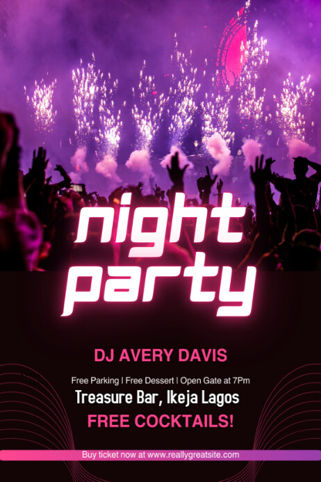 Black Maximalist Friday Night Party Poster Template | PosterMyWall