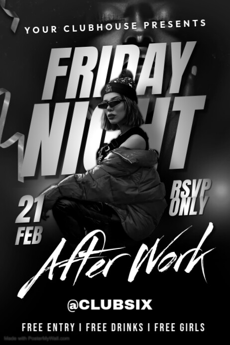 Plantilla de Black Maximalist Friday Night Poster | PosterMyWall