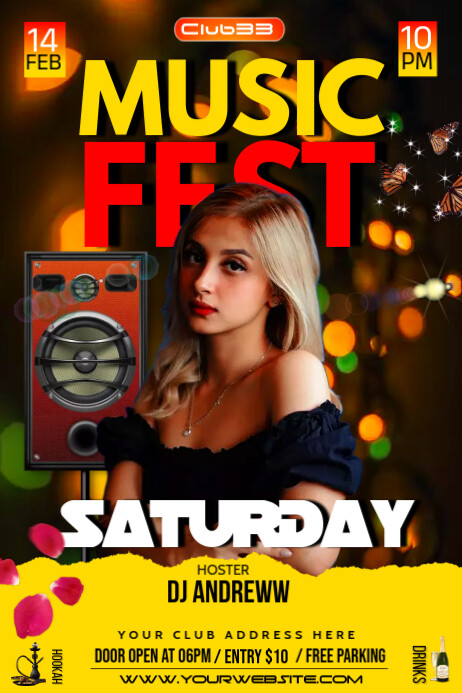 Black Maximalist Friday Night  Poster Cartaz template