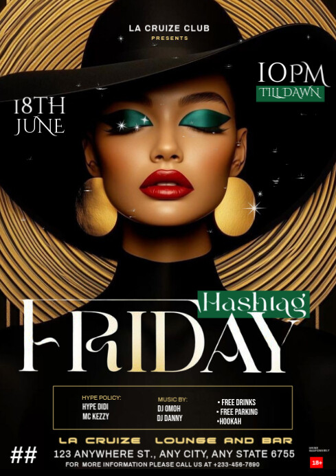 Copy of Black Maximalist Friday Party A4 | PosterMyWall