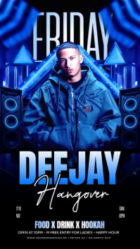 Black Maximalist Friday Party Flyer Instagram Story template