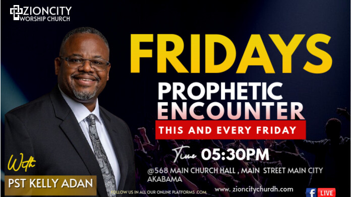 Black Maximalist Friday Prophetic Encounter Worship  Twitter Post template