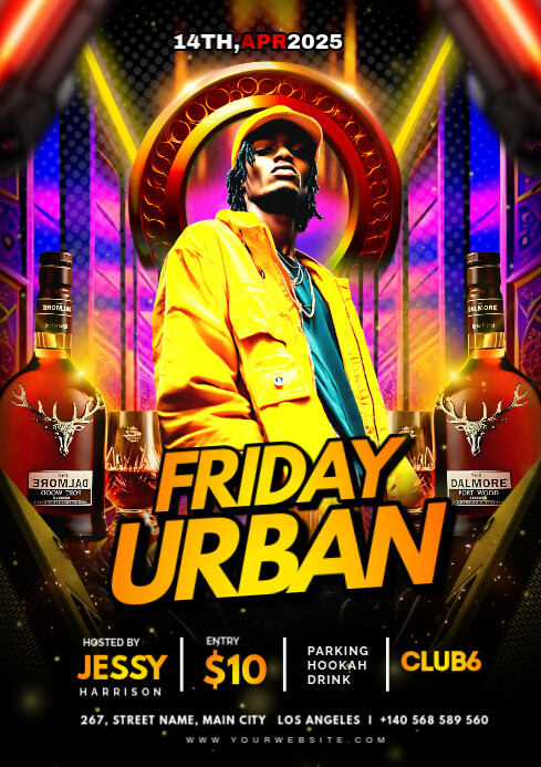Black Maximalist Friday Urban Party A4 Template | PosterMyWall