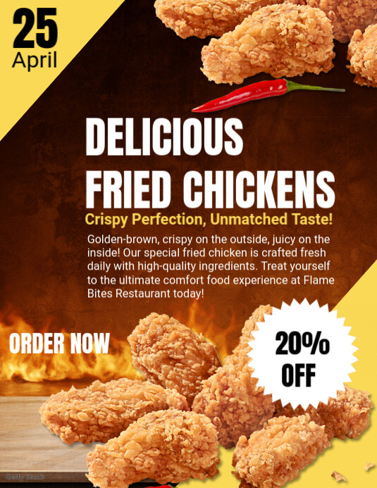 Fried Chicken Promotion Flyers Template | PosterMyWall