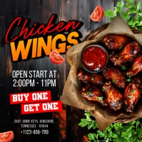 Black Maximalist Fried Chicken Instagram Post template