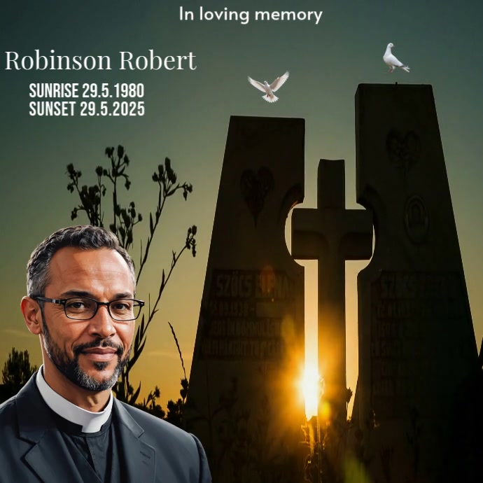 Black Maximalist Funeral In Loving Memory  Instagram Post template