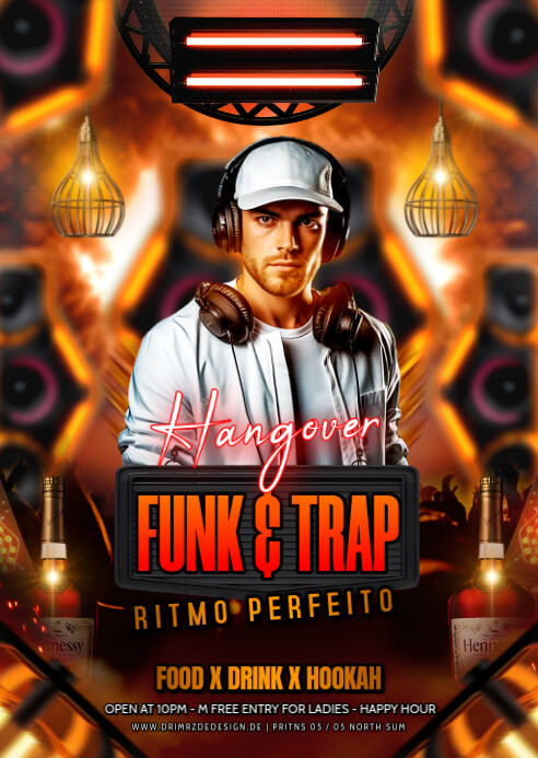 Black Maximalist Funk & Trap A6 template