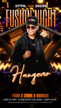 Black Maximalist Fusion Night Party Instagram Story template