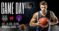 Black Maximalist Game Day Facebook Shared Image template