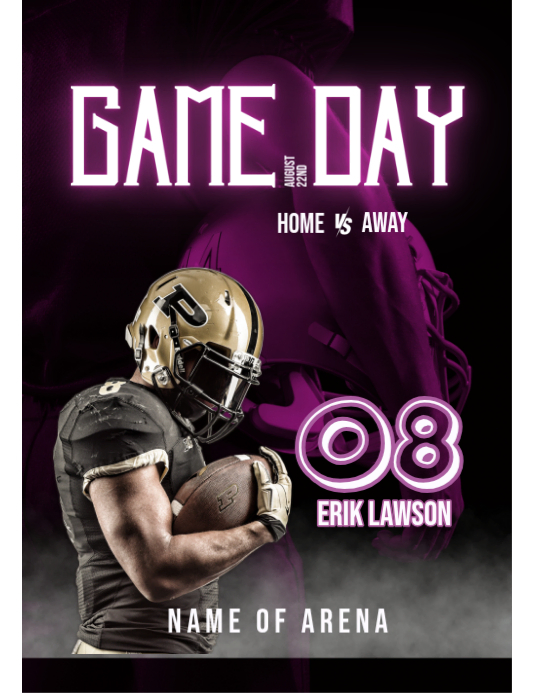 Black Maximalist Game Day Flyer (us Letter) Template | PosterMyWall