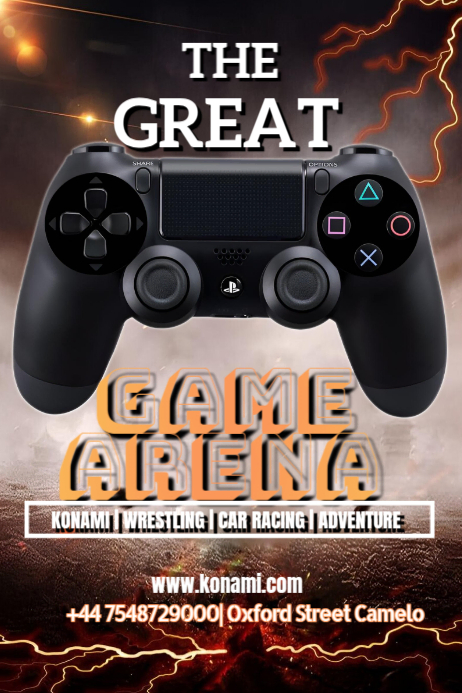 Black Maximalist Game Poster Template | PosterMyWall