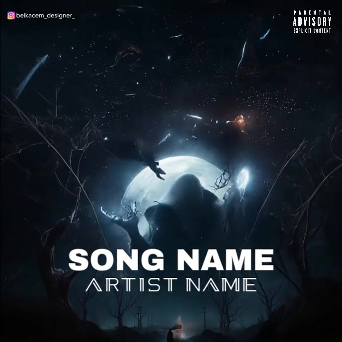 Black Maximalist Ghost  Album Cover Ikhava ye-Albhamu template