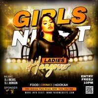 Black Maximalist Girls Night Party Flyer Instagram Post template