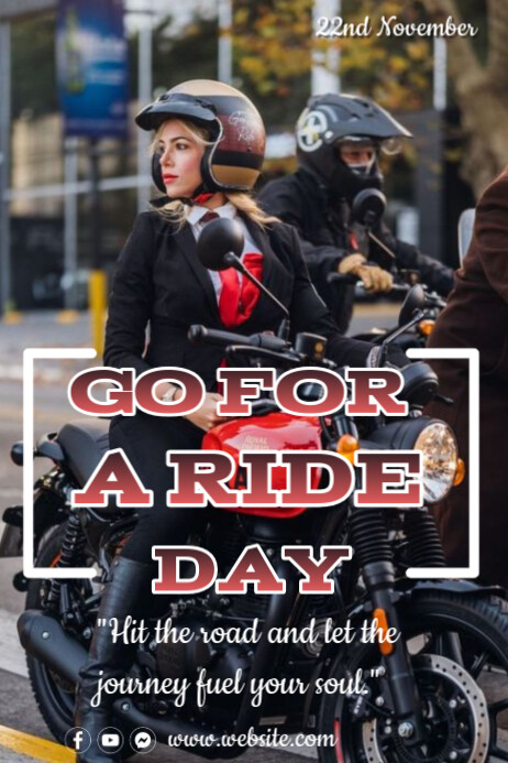 Black Maximalist Go For A Ride Day Poster Template | PosterMyWall