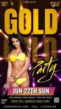 Black Maximalist Gold Night Party Instagram Story Instagram-Story template