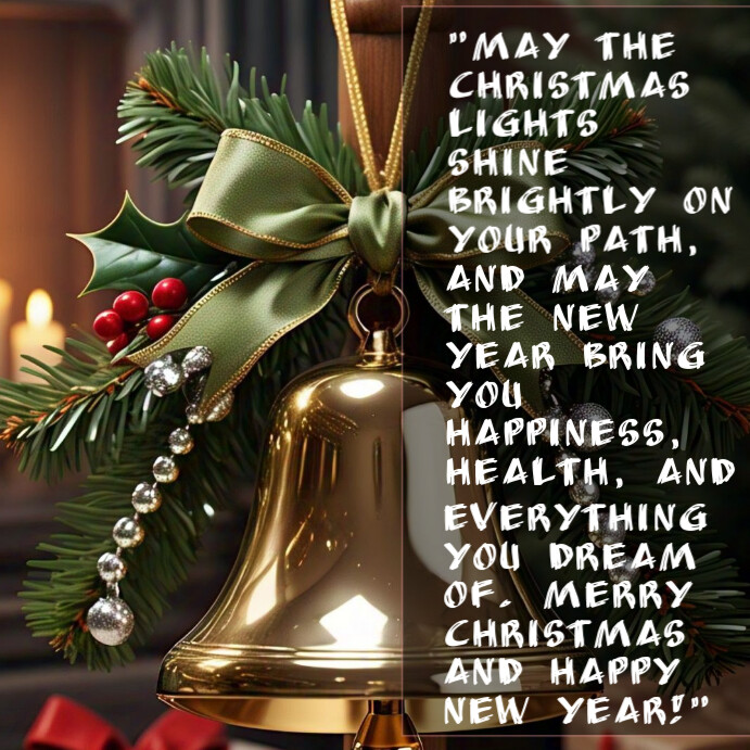 Copy of Black Maximalist Golden Christmas Bell With Some Texts For You ...