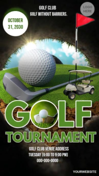 Black Maximalist Golf Tournament Instagram Reel template