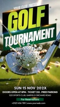 Black Maximalist Golf Tournament Instagram Story Instagram-verhaal template