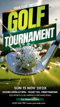 Black Maximalist Golf Tournament Instagram Story template