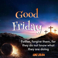 Black Maximalist Good Friday Logo template