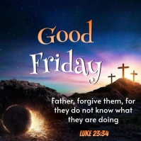 Black Maximalist Good Friday Logo template