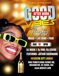 Black Maximalist Good Vibes Thursday  Flyer (us Letter) template