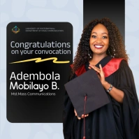 Black Maximalist Graduation/ Convocation Flyer  Instagram Post template