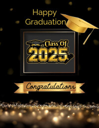 Black Maximalist Graduation Design Poster Flyer (us Letter) template
