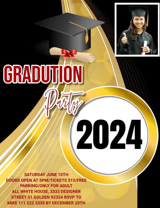 Plantilla de Black Maximalist Graduation Flyers Graduation | PosterMyWall