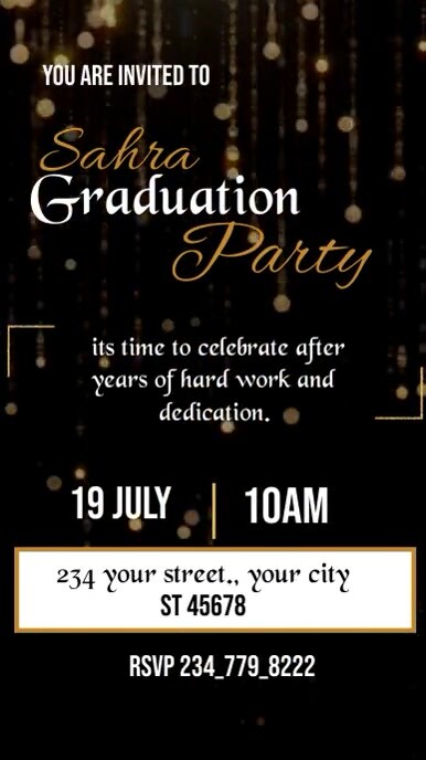 Copy of Black Maximalist Graduation Invitation Video | PosterMyWall