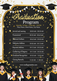 Graduation Ceremony Program Template | PosterMyWall