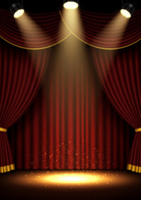 Black Theatrical Performance A4 Template