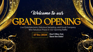 Black Maximalist Grand Opening Digital Display (16:9) template