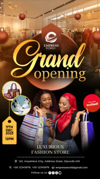 Hitam Fashion Store Opening Instagram Story Template