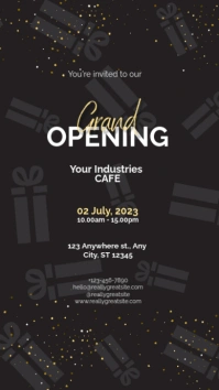 Black Maximalist Grand Opening Instagram Story template