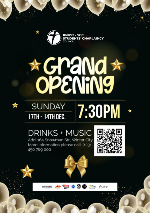 Black Maximalist Grand Opening Template  A5