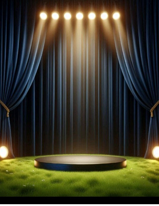 Copy of Black Maximalist Green Spotlight Stage Background Flyer (us ...
