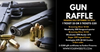 Black Maximalist Gun Raffle Facebook Shared I template