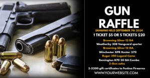 Orange Gun Raffle Event Flyers Template | PosterMyWall