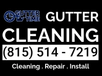 Black Maximalist Gutter Cleaning  Yard Sign Rótulo de jardín template