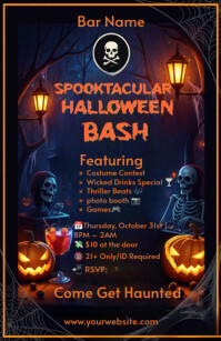 Black Maximalist Halloween Bar Tabloid template