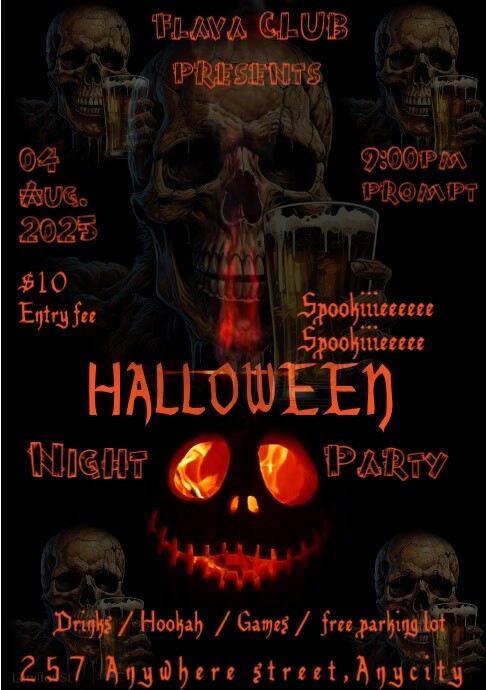 Black Maximalist Halloween Bar Video Template  A5