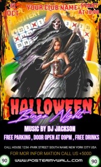 Black Maximalist Halloween Bingo Night Party And All Games Like Lotto Raffle Us Legal Amerikansk lov template