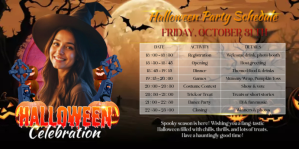 黑色 Halloween Party Schedule Eventbrite Banner Template