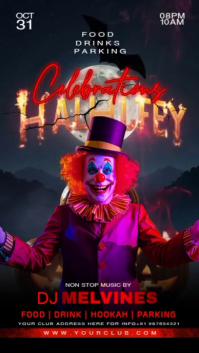 Black Maximalist Halloween Celebration Facebook Story template