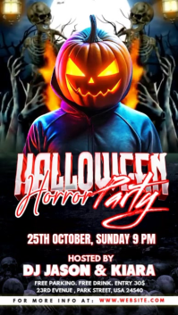 Black Maximalist Halloween Club Party Instagram Story template