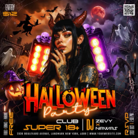 Black Halloween Party Iphosti le-Instagram Template
