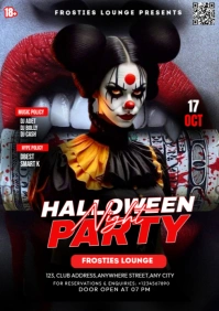 Black Maximalist Halloween Costume Party Design A3 template