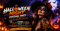 Black Halloween Costume Party auf Facebook geteiltes Bild Template