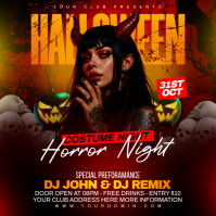 Preto Halloween Costume Party Сообщение Instagram Template